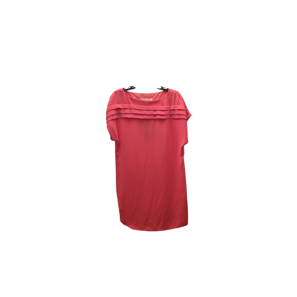 Trina Turk Adita Dress Pink Pleated Boat Neck Short Sleeve Shift Size 6 NEW - Picture 2 of 8